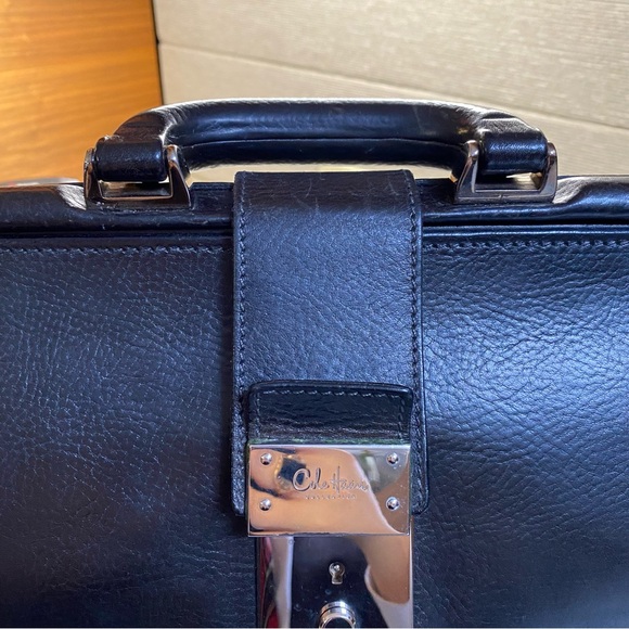 COLE HAAN - ITALIAN MADE - LEATHER BRIEFCASE DOCTOR / LAWYER BAG - Picture 4 of 16